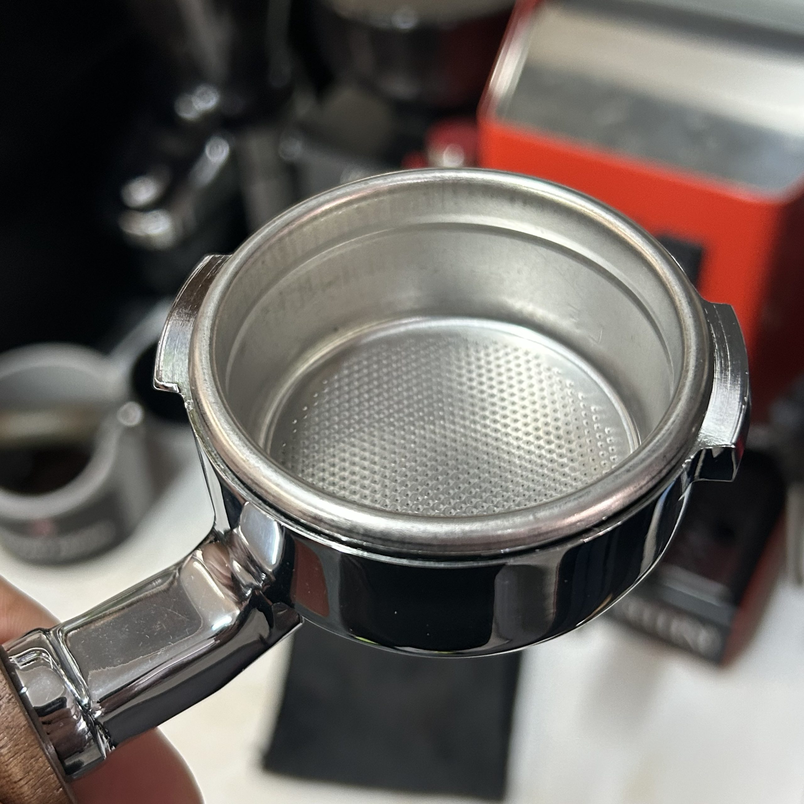 Bottomless portafilter za Gaggia Classic drvo - Slika 3