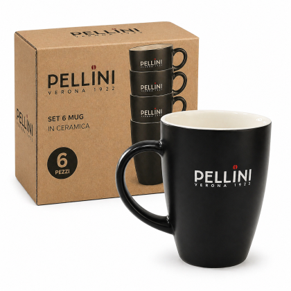 Šalica Pellini Nera mug visoke 6kom