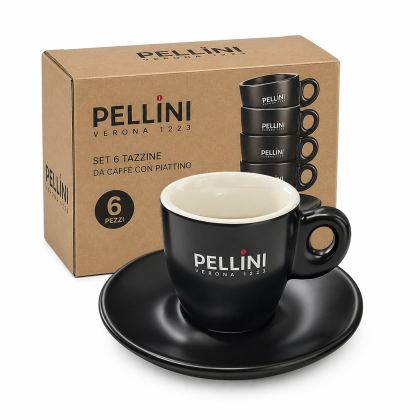Šalice Pellini Nera Espresso 6kom