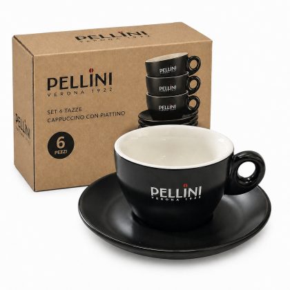 Šalice Pellini Nera Cappucino 6kom